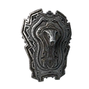 Icon ancient iron shield
