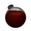 Icon dying vial coagulatedred dye