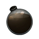 Icon dying vial dark brown dye