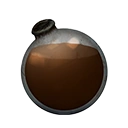 Icon dying vial dark orange dye