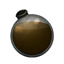 Icon dying vial dark yellow dye