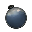Icon dying vial light blue dye