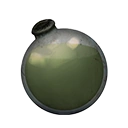 Icon dying vial light green dye