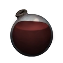 Icon dying vial rustred dye