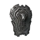 Icon ancient iron shield