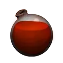 Icon dying vial bloodred dye