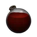 Icon dying vial coagulatedred dye
